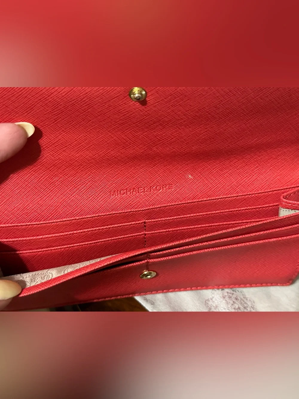 MICHAEL KORS Coral Continental Wallet